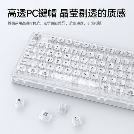 Tri-Mode Wireless Mechanical Keyboard, Bluetooth 5.0/2.4G/USB-C, 96% Layout RGB Backlit Keyboard, Hot Swappable Quiet Switch, Programmable Keys, Multi-Device for PC Mac iOS Android,Nebula Purple