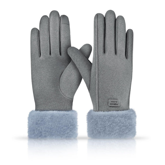 Gloves for Women Girl Winter Touch Screen Comfortable and Warm Double-Sided Velvet Lining Thickened Warm