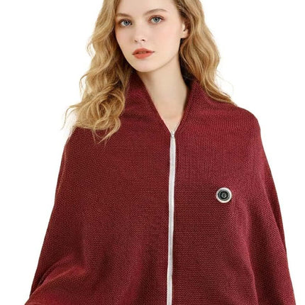 USB Power Supply Electric Heated Blanket Shawl Portable Wearable Heated Throw 3 Heat Levels Machine Washable Cozy 62x32 Inches,Apricot