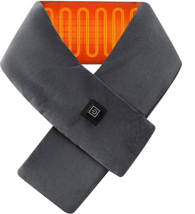 Heated Scarf for Women & Men Rechargeable Neck Heating Wrap with 3 Heat Settings Portable V1197-JD-042501