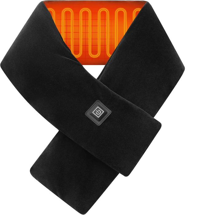 Heated Scarf for Women & Men Rechargeable Neck Heating Wrap with 3 Heat Settings Portable V1197-JD-042502