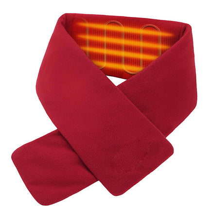 Heated Scarf for Women & Men, Rechargeable Neck Heating Wrap with 3 Heat Settings, Portable Electric Neck Warmer, Fast Heating for Office, Outdoor Winter Warm Gift,Red