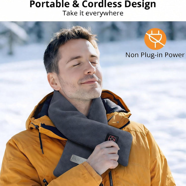 Heated Scarf for Women & Men Rechargeable Neck Heating Wrap with 3 Heat Settings Portable – product detail