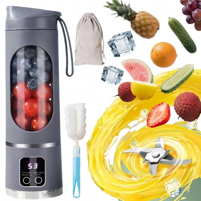 Digital Display Juicer-Smart LED Display Diet-Friendly Portable Multimode Blender Personal Electric