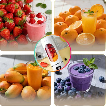 Digital Display Juicer-Smart LED Display, Diet-Friendly Portable Multimode Blender Personal Electric USB 500ML Portable juicer Shakes and Smoothies Blender Small Blenders Mixing,Purple