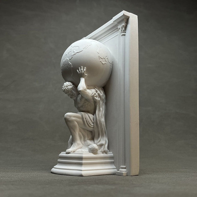 Vintage Atlas Holding the Earth Plaster Bookend – product detail