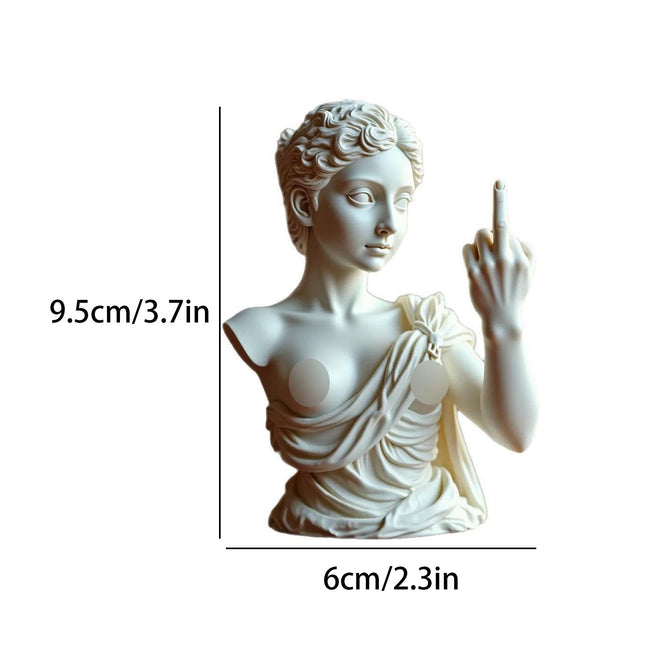 Rebellious Venus Statue Modern Resin Sculpture of Aphrodite Giving the Middle Finger Edgy Home Decor Bold – product detail