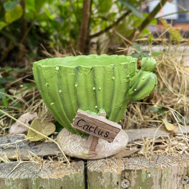 Cactu-Shaped Resin Planter – product detail