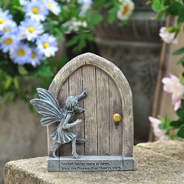 Whimsical Fairy Door Garden Statue Enchanting Outdoor & Indoor Decor for Flower Beds Patios Lawns and – product detail