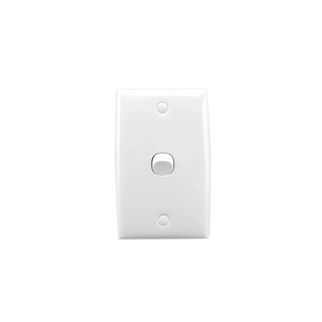 Clipsal Switch Vertical Standard Series 1 Gang 10A 250V White Electric 31VA-WE V1202-9311554056971