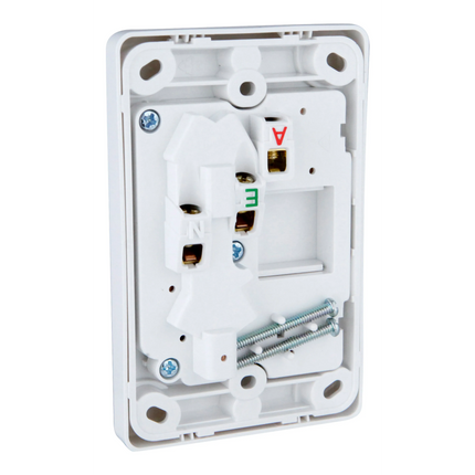 Clipsal Power Point 10A Double C2000 Series Vertical White | C2025V-WE