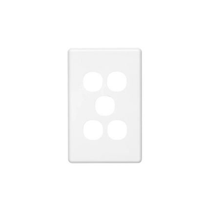 Clipsal Classic C2000 Series Switch Plate Cover 5 Gang | White Electric | C2035C-WE