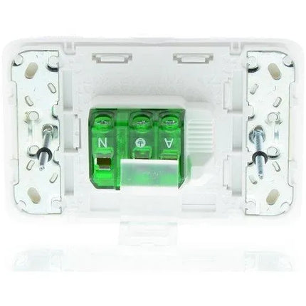 Clipsal Single Power Point Flush Mount 10A 250V 2P+E Horizontal Safety Shutter Vivid White | 3015VW