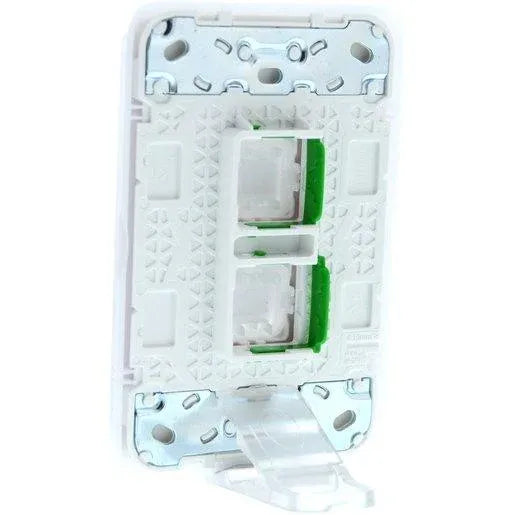 Clipsal Iconic Switch Grid Plate & Skin Flush Mount 2 Gang Horizontal/Vertical Vivid White 3042VHVW – product detail