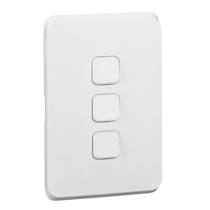 Clipsal Iconic Switch Plate Skin 3 Gang, Horizontal/Vertical Mount | 3043C-XW