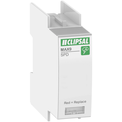 Clipsal MAX9 Cartridge Surge Protection Device SPD, 1P, 40kA | MX9SP40C