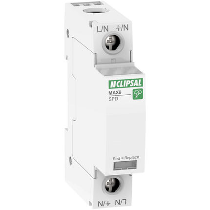Clipsal MAX9 Surge Protection Device SPD, 1P, 40kA | MX9SP140