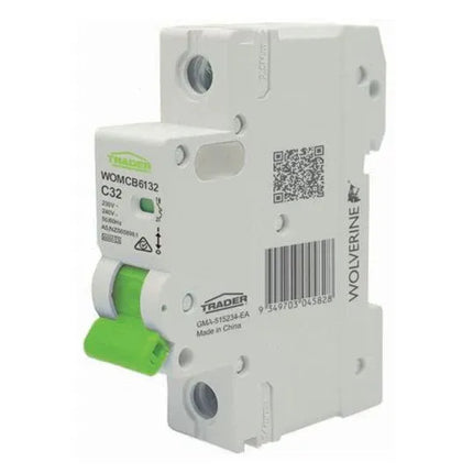 GSME Miniature Circuit Breaker C Curve 32Amp 6kA 1 Module 1 Pole | WOMCB6132
