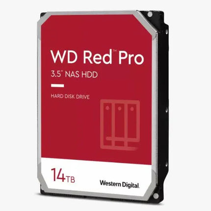 Western Digital WD Red Pro 14TB 3.5' NAS HDD SATA3 7200RPM 512MB Cache 24x7 180TBW ~8-bays NASware 3.0 CMR Tech 5yrs wty ~WD142KFGX