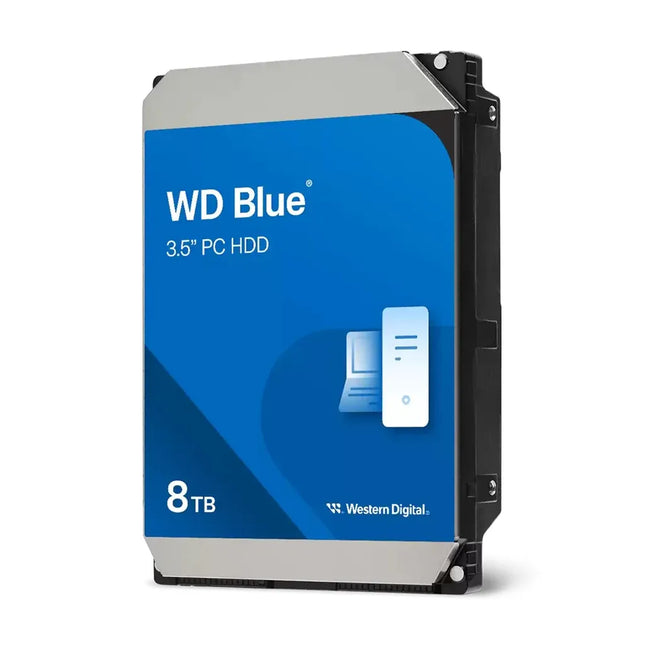 Western Digital Blue PC Desktop 8TB 3.5' Hard Drive SATA 6Gb/s 5640RPM 256MB Cache CMR 2-Year Limited