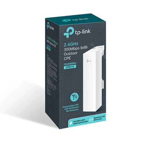TP-Link CPE210 2.4GHz 300Mbps 9dBi Outdoor CPE Access Point 27dBm 5km Passive PoE MIMO antenna – product detail
