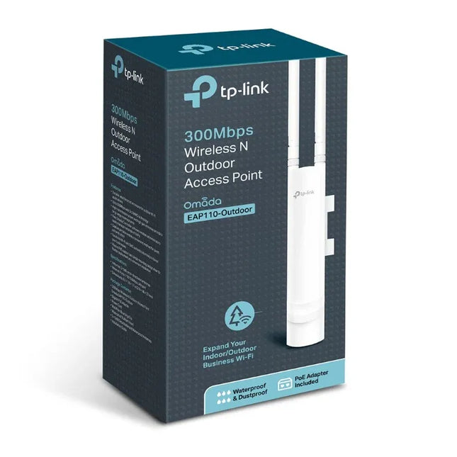 TP-Link EAP110 Outdoor Omada 300Mbps Wireless N Outdoor Access Point 1xRJ45 Passive PoE 2 5dBi External