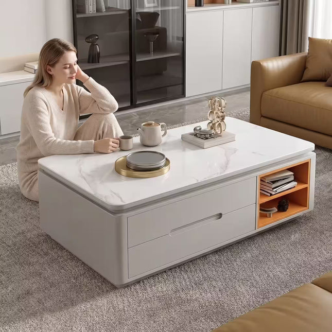 Chinese Light Luxury Minimalist 12mm Sintered Stone Coffee Table V1213-001