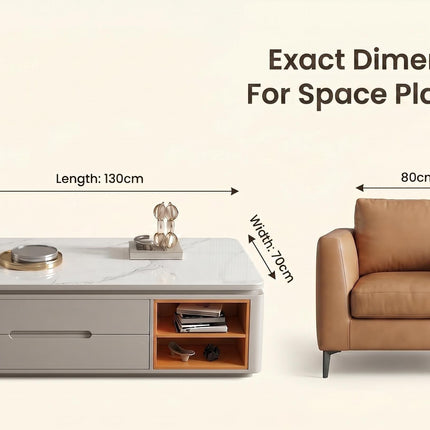 Chinese Light Luxury Minimalist 12mm Sintered Stone Coffee Table