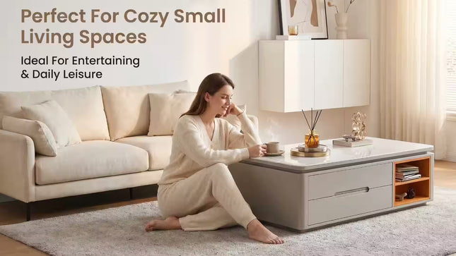 Chinese Light Luxury Minimalist 12mm Sintered Stone Coffee Table V1213-003