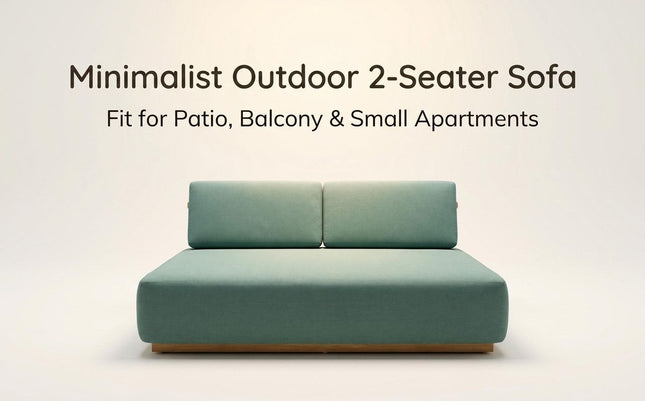 Nordic Minimalist Outdoor 2-Seater Fabric Sofa V1213-130