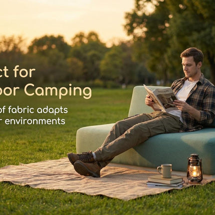 Nordic Minimalist Outdoor 2-Seater Fabric Sofa