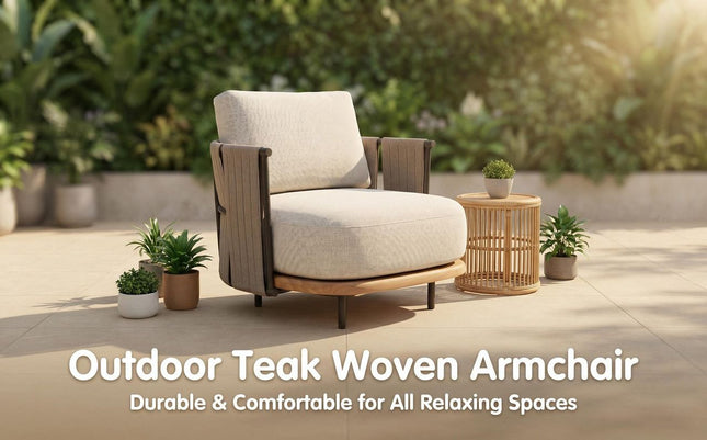 Woven Armrest Single Outdoor Sofa V1213-131