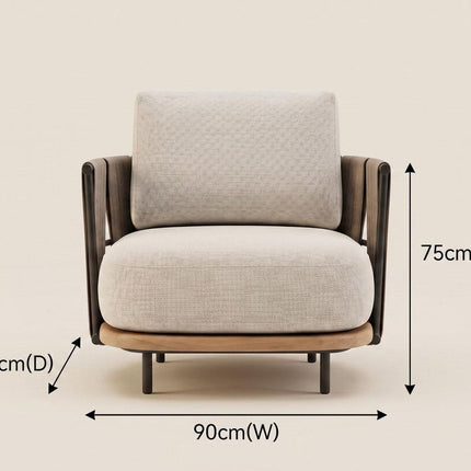 Woven Armrest Single Outdoor Sofa