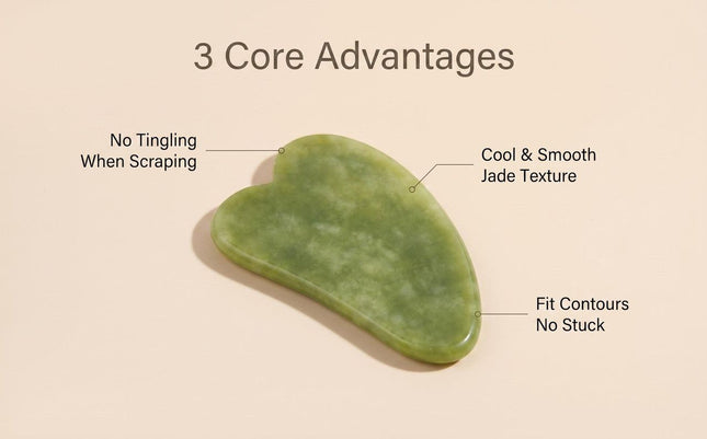 Natural Xiuyu Jade Heart Shaped Gua Sha Board(10 pieces) – product detail