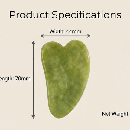 Natural Xiuyu Jade Heart‑Shaped Gua Sha Board（10 pieces）