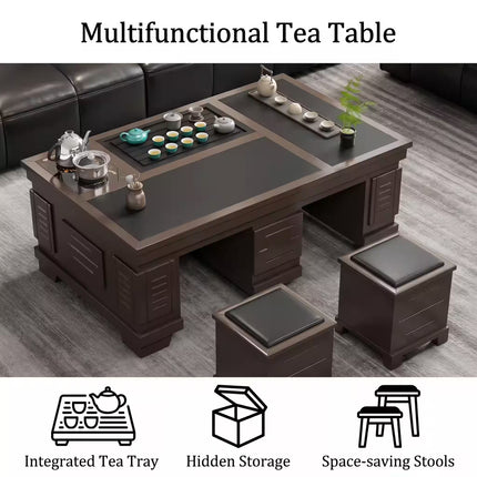 1.2m New Chinese Style Walnut Kung Fu Tea Table