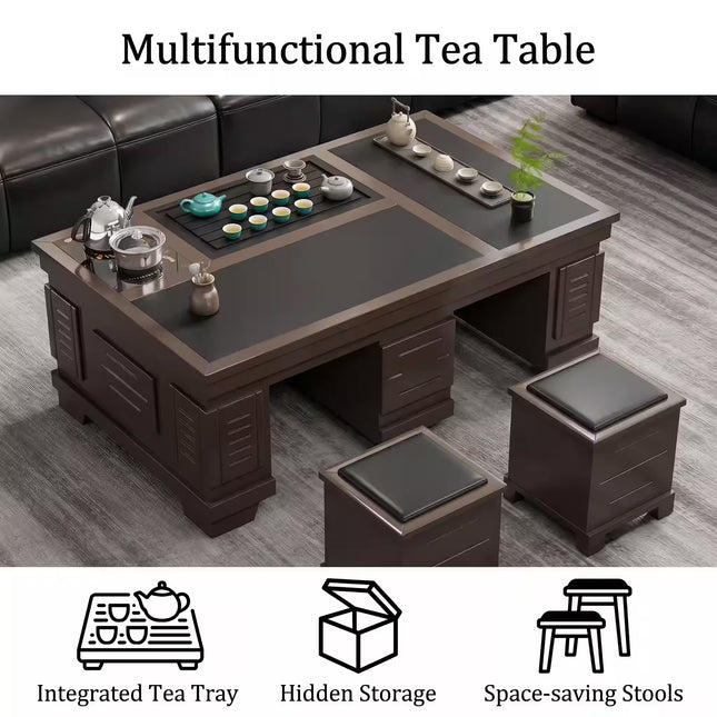 1.2m New Chinese Style Walnut Kung Fu Tea Table – product detail