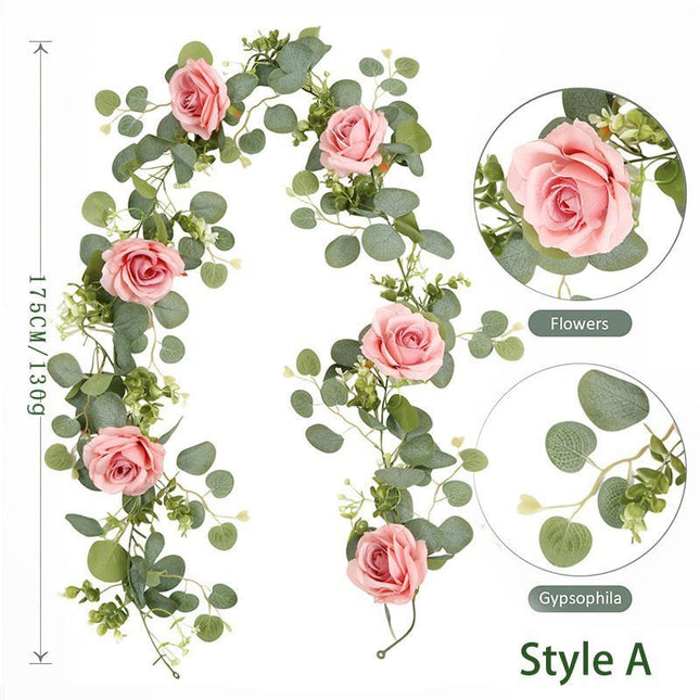 Artificial Eucalyptus Vine Deep pink V1221-ARTIFICIAL-EUCALYPTUS-VINE-DEEP-PINK