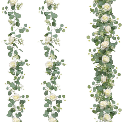 Artificial Eucalyptus Vine pink