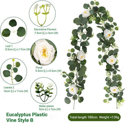 Artificial Eucalyptus Vine purple