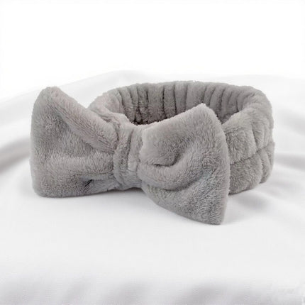 Autumn/Winter Plush Bow Headband Blue
