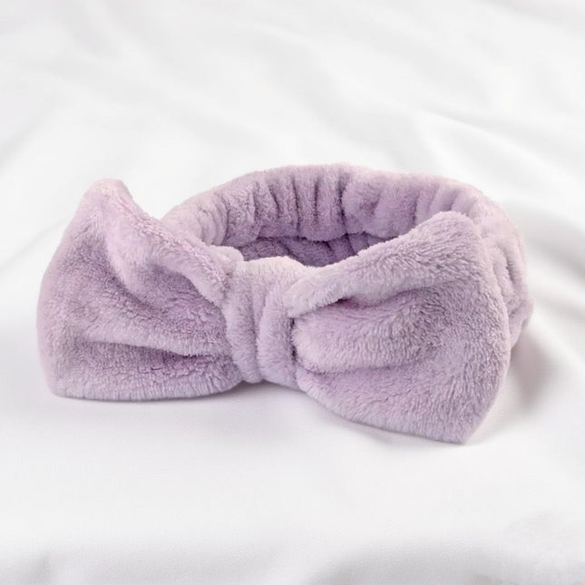 Autumn/Winter Plush Bow Headband Purple V1221-AUTUMN-WINTER-PLUSH-BOW-HEADBAND-PURPLE