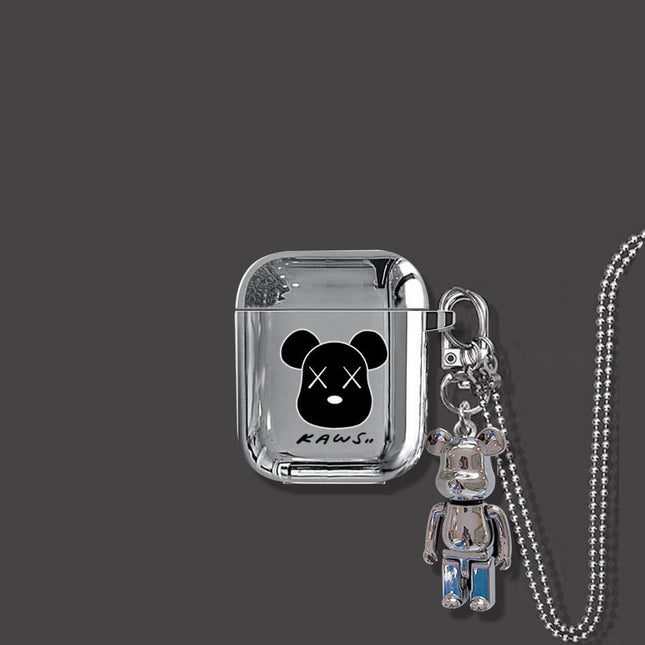 Bear AirPods 1 2 Case Plus Keyring Plus Necklace V1221-BEAR-AIRPODS-1-2-CASE-KEYRING-NECKLACE