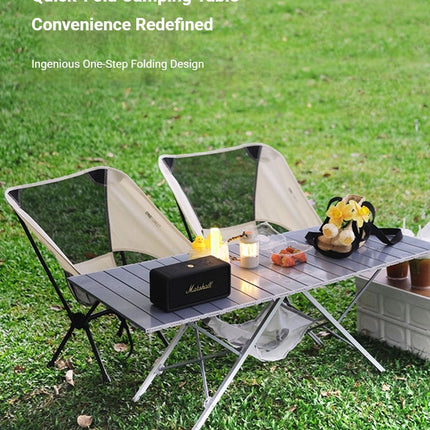 black Canopy Version-Canopy+Folding Table+2 Moon Chairs