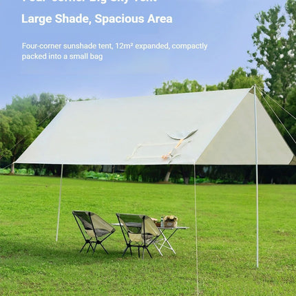 black Canopy Version-Canopy+Folding Table+2 Moon Chairs