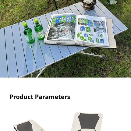 Black Ground Mat Version-Ground Mat+Folding Table+2 Moon Chairs