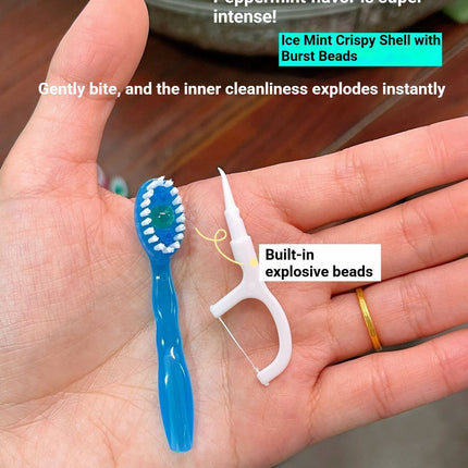 Disposable 3-in-1 Soft Toothbrush with Burst Bead