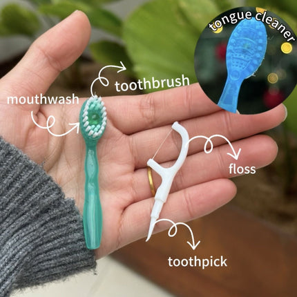 Disposable 3-in-1 Soft Toothbrush with Burst Bead