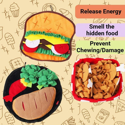Dog Snuffle Mat for Foraging and Enrichment fried chicken