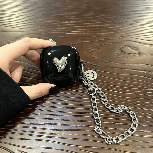 Electroplated Heart Black Shell Plus Smiling Face Bracelet AirPods 2